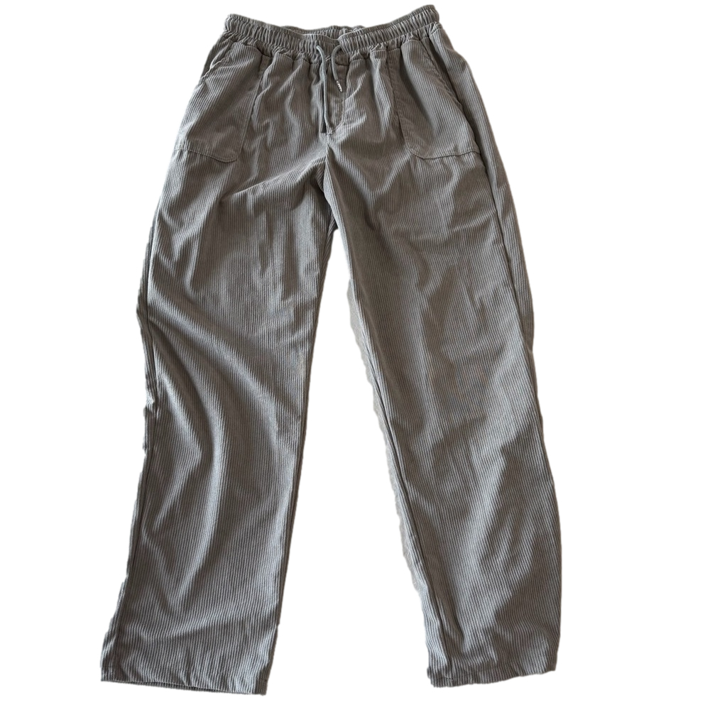 Women's Pull On Drawstring Waist Corduroy Style Pants with Front Pockets Size 2X